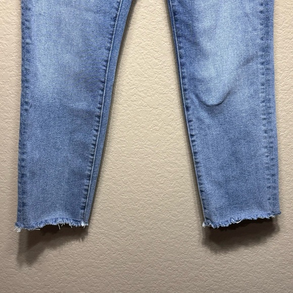 Driftwood Light Wash Meg Classic Fit Raw Hem Cropped Jeans Women’s 26 Button Fly - Picture 7 of 11